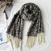 Winter Scarf for Women High End Fashion Houndstooth Shawl  Long Tassel Imitation Cashmere Men's Warm Scarf