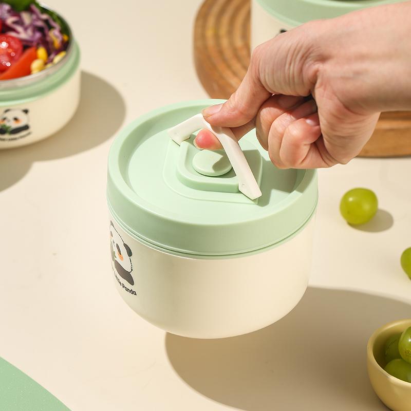 Kid School Portable Hot Food Thermos Vacuum Soup Container Storage Jar Leak Proof Microwavable Carton Lunch Box Insulated Bag