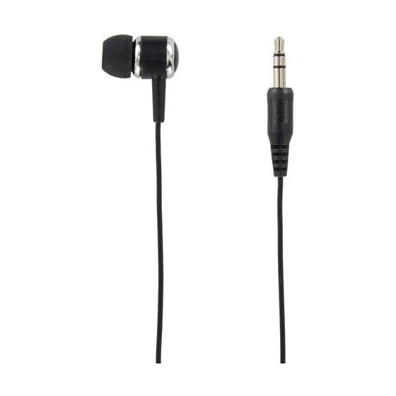 Yazawa (sold in bulk) Canal type single ear earphone 1M stereo plug black TMS1061BK