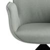 Aura SWIVEL CHAIR light gray UPHOLSTERED wooden legs