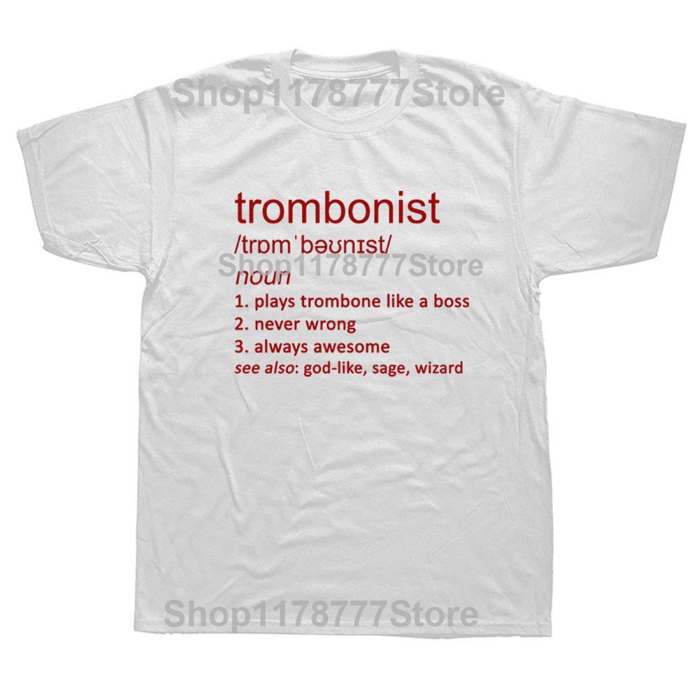 Trombonist Funny Definition T Shirts Graphic Streetwear Short Sleeve Trombone Jazz Harajuku Oversized Tshirt Mens Clothing
