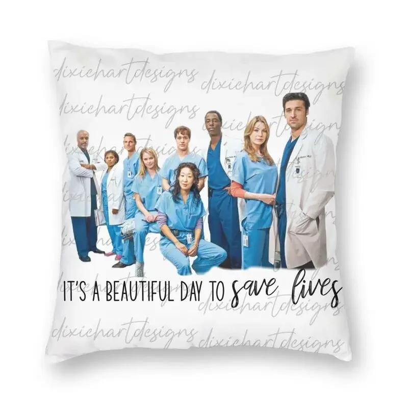 Greys Anatomy Seasons Episodes Signatures Cushion Cover Printing Throw Pillow Case for Sofa Custom Pillowcover Home Decoration