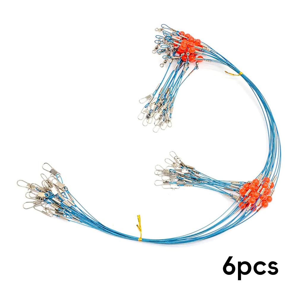 6 STÜCKE Köder Vorfachschnur Anti-Biss Nylondraht Hochfest Angelgerät Für Köder Und Haken Angelzubehör