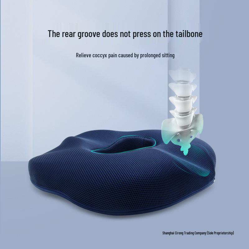 Comfortable Anti-Slip Seat Cushion for Office & Wheelchair - Relieves Pressure & Supports Posture