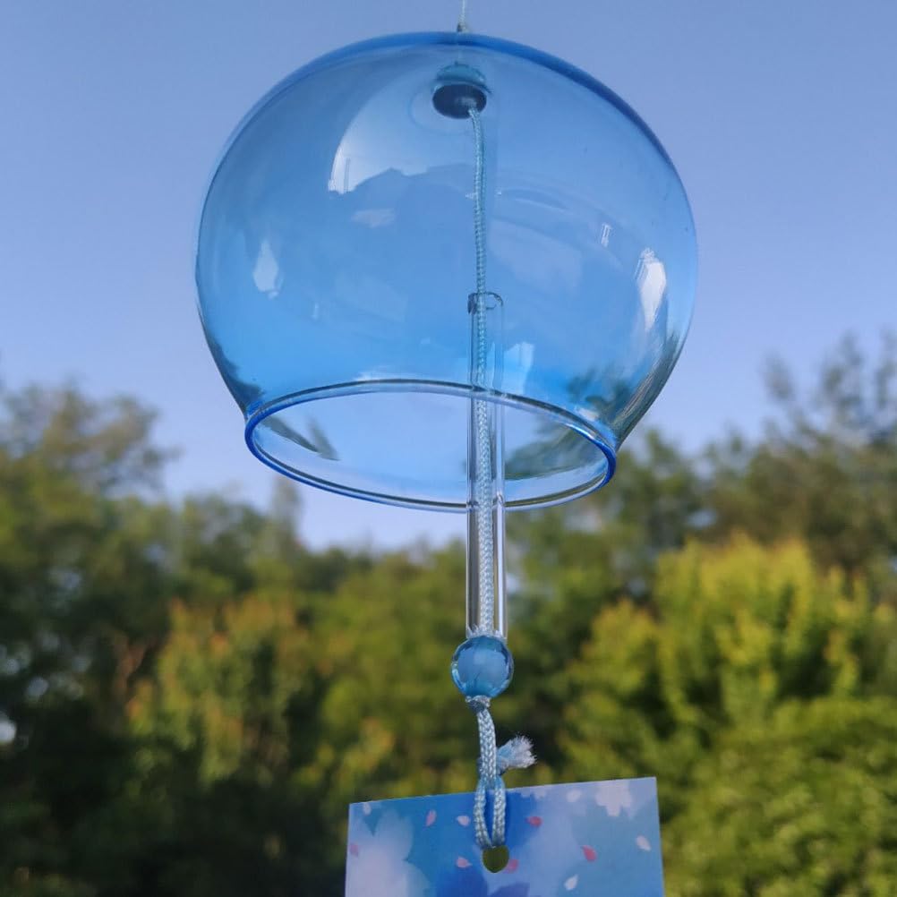 Didiseaon Set of 4 Glass Wind Hanging Balcony Wind Window Home Stylish Japanese Great Gift Idea Japanese-Style Chimes, Chimes, Decorations, Decor,