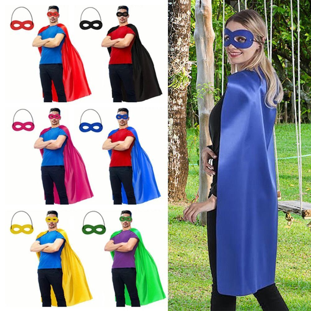 2 ks/Sada Dlouhá pláštěnka pro dospělé Superhrdinská pláštěnka s maskou na oči Halloweenská pláštěnka Sada kostýmů Halloweenský kostým