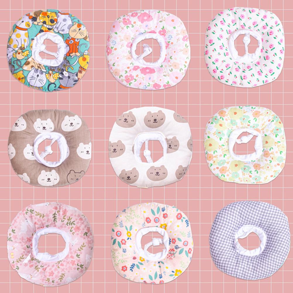 Haustier Katze E-Kragen Erholungskegel Schutz Elizabeth-Kragen Verstellbarer Baumwollmischkragen Bedruckter Elizabeth-Kreis für Katze