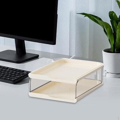 Desktop File Organizer Document Holder for Desk Newspaper Files Shelves Rack Letter Tray