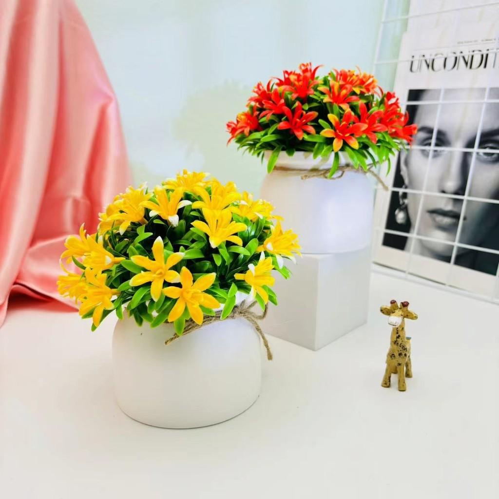 Artificial Flower Orchid Potted Plant Indoor Garden And Living Space Decoration