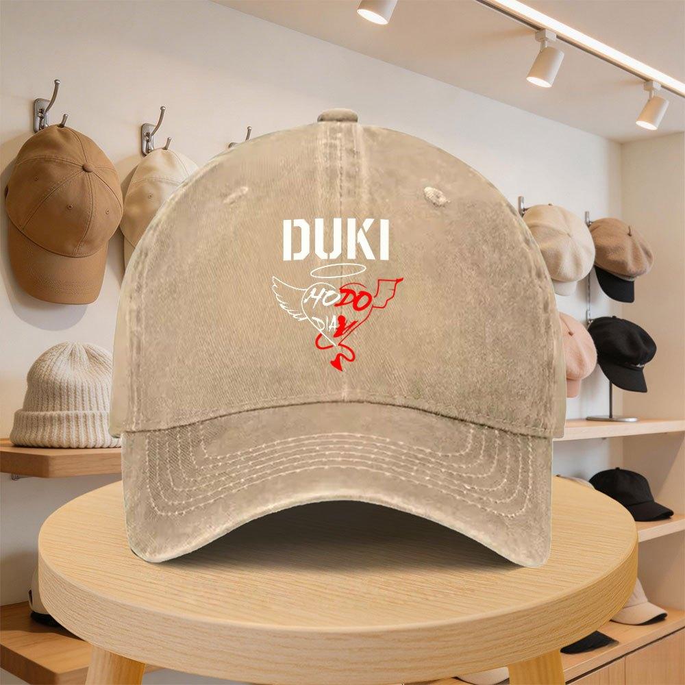 A MenS Baseball Cap Featuring a HeartShaped Wing And Flame Graffiti Design from DUKE This Stylish And Casual Hat Is Adjustabl