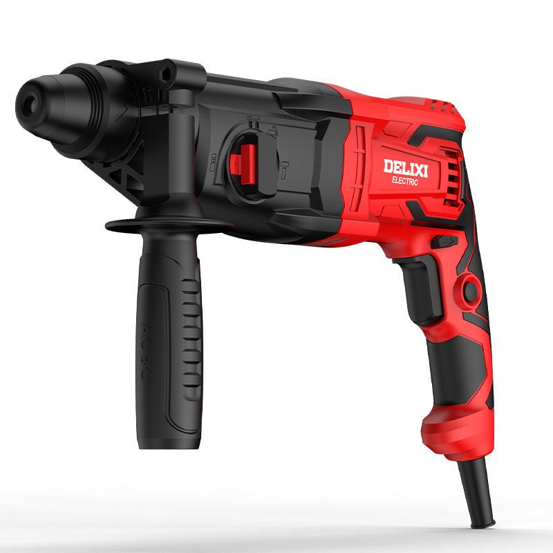 Delixi Multi-Function Electric Hammer: High-Power 3-in-1 Drill for Concrete, Household & Industrial Use