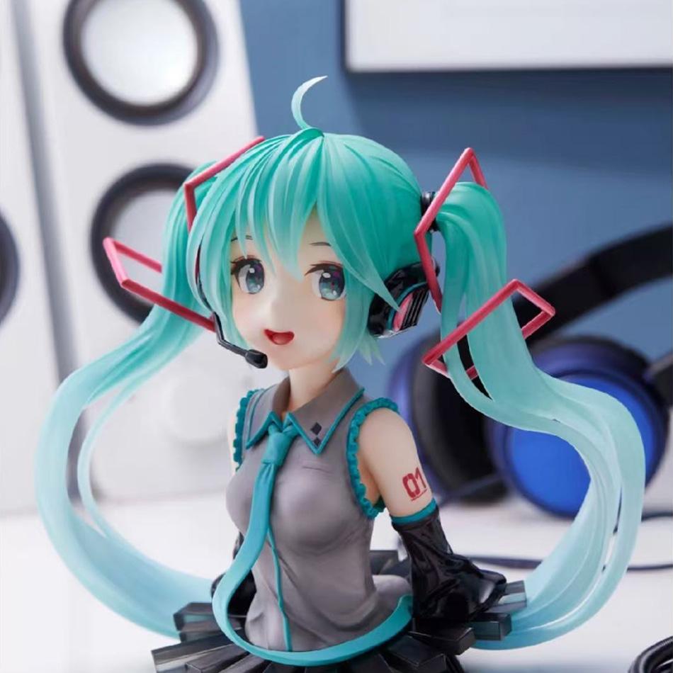Anime Vocaloid Hatsune Miku Bust Statue Figure - Cute Half Body Model Collectible Figurine Gift for Fans In Stock