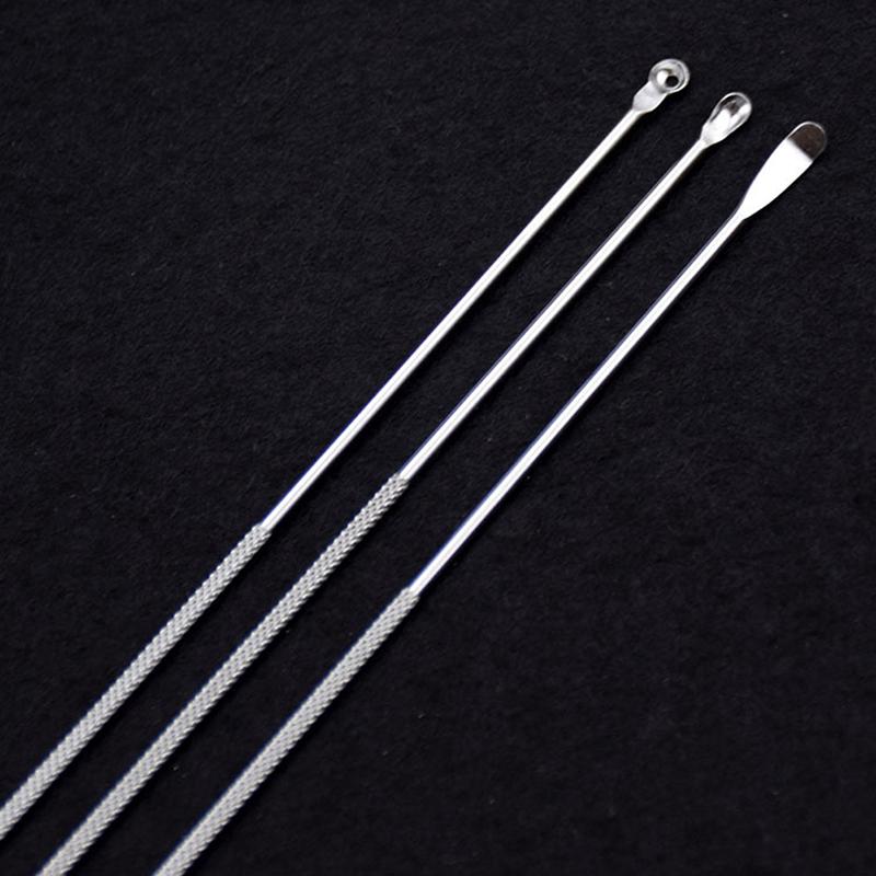 3 Teile/satz Edelstahl Ohr Pick Wachs Reiniger Earpick Kürette Entferner Ohrenschmalz