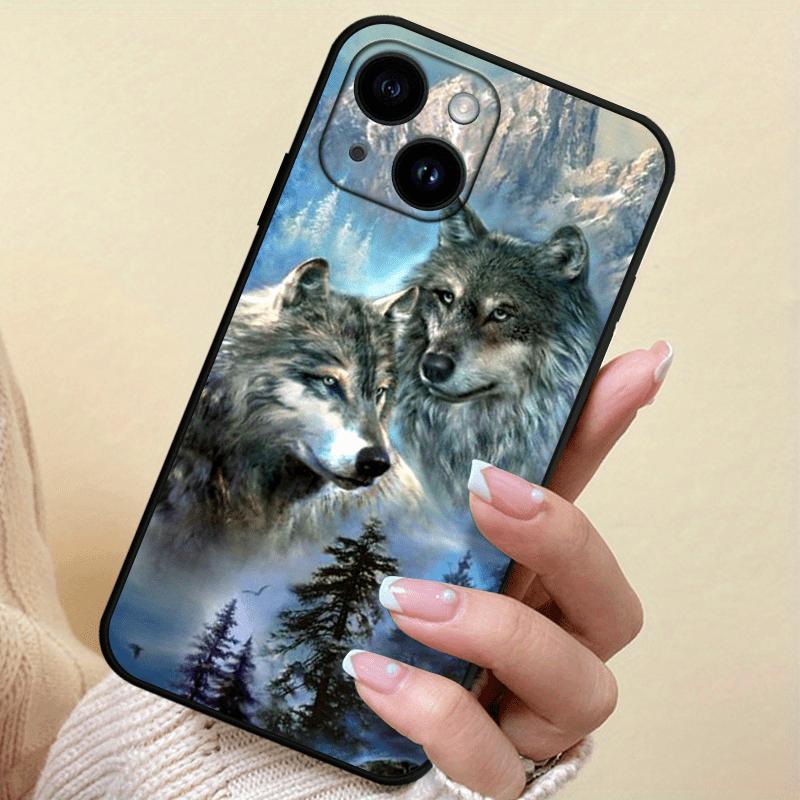 Wolf Pattern TPU Phone Case Suitable for iPhone 17 16 15 14 13 12 11 Pro/Max/Plus Anti Drop and Shockproof Back Cover