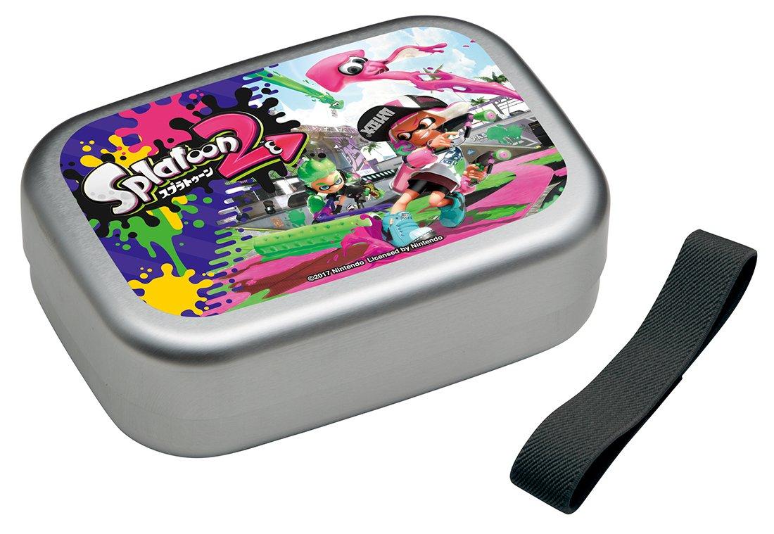 Skater Children s Aluminum Lunch Box, 370ml, Splatoon 2 Design, Boys, Made in Japan, ALB5NV-A