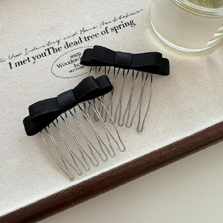 Sweet Bowknot Hair Comb Girl Hair Styling Hair Bows Antislip Women Hair Decors