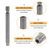 TT8-TT40 Security Torx Head Screwdriver Bit 3.15" Long 1/4" Hex Shank Magnetic Tamper Proof 6 Point Star Screw Driver Drill Bit