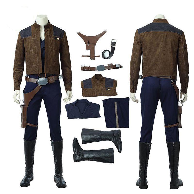New Movie Solo A Star Wars Story Cosplay Costume Men Han Solo Premium Quality Set