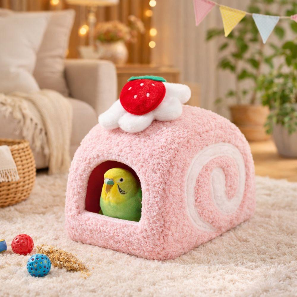 Warm Plush Hamster Cage Cute Pet Sleeping Bag Chinchilla Shelter Bird Hiding House  Small Animal