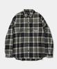COLUMBIA UNIVERSITY Ny Street Tail Heavy Check Shirts_Gray