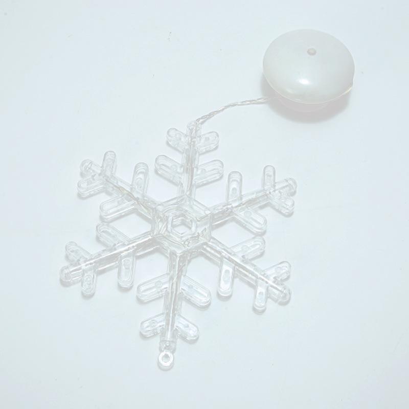 LED Christmas Window Suction Cup String Lights with Tree, Santa, Snowman, and Stars