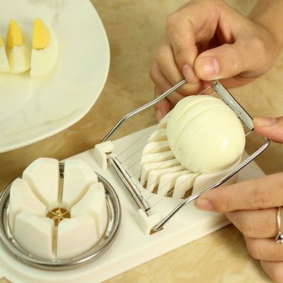 2 In1 Cut Multifunction Kitchen Egg Slicer Sectione Cutter Mold Flower Edges Gadgets Tools