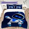 Parure de lit ASTRO BOT motif uilt Set uilt Housse Taie d'oreiller Décoration de maison Cadeau d'anniversaire (1 * housse de couette + 2 * taie d'oreiller sans garnissage)