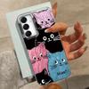 Cute Cat Case For Samsung A56 A16 A17 S25 FE Xiaomi Redmi Note 14 13 Pro 14C A5 Huawei Honor 400 200 Lite Pro iPhone 16 Pro Max Shockproof Cover