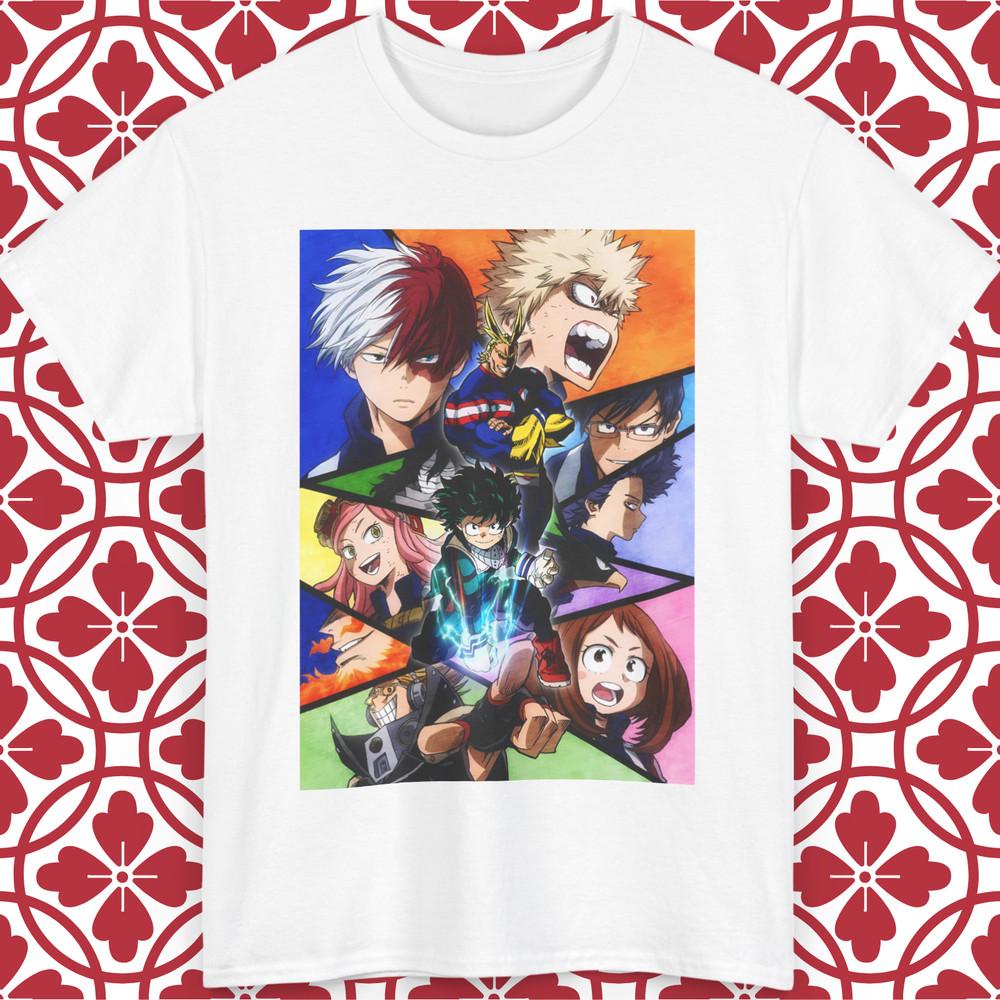 

My Hero Academia Anime T-Shirt Deku All Might Gift Unisex All Sizes Tee 4XL