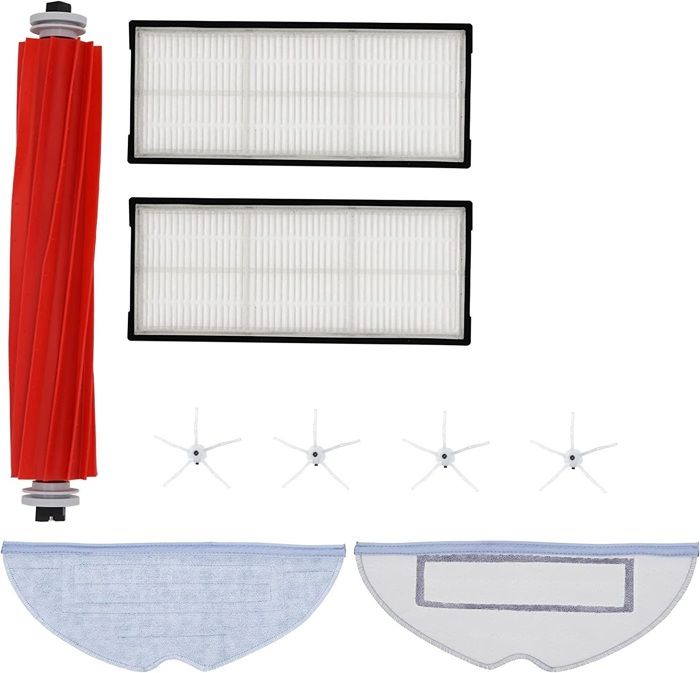 Accessoires de Rechange pour Roborock S7T7ST7S puls G10, 1 Brosse Principale,4Brosses Latérales, 2Filtres HEPA,Chiffons Serpillière