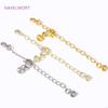 18K Gold Plated Extension Tail Chain with Lobster Clasps End Caps For Jewelry Making,DIY Necklace Extender Chain Findings