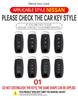 Nissan Car Key Case for Sylphy, 14th Gen Teana, Qashqai, X-Trail, Tiida, Kicks, Murano, Bluebird