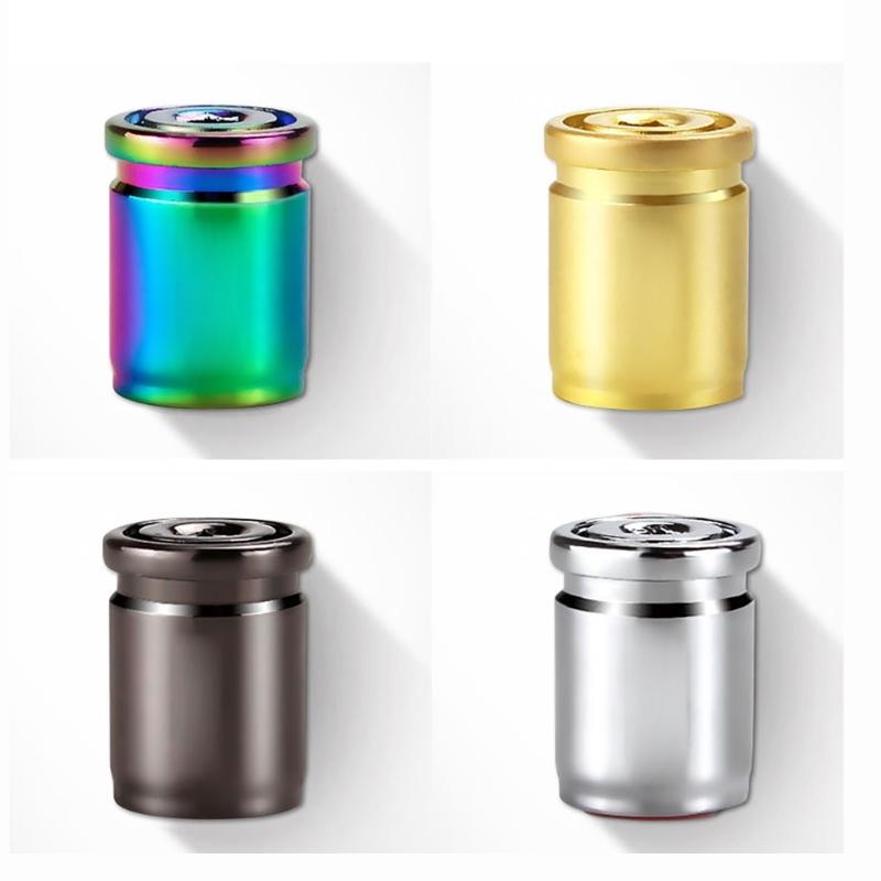 Zinc Alloy Valves Stem Caps Cover, 4Piece Set, with Airtights Rubber Seal Leak Proof for Wheels Motorbike Secure Parking