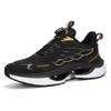 2024 Men's Summer Rotating Button Running Sneakers with Breathable Thick-Soled Popcorn Cushioning