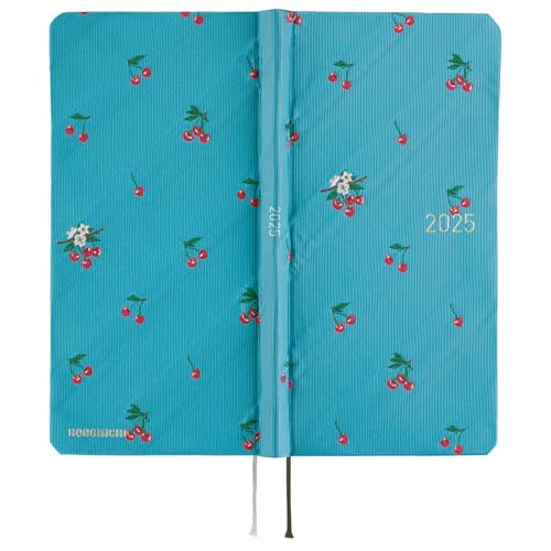 Hobonichi Notebook 2025 WeeksMEGA Tie & Chief/Cherry Starting in January Weekly Notebook Weekly Left Slim Vertical 213 Pages of Graph Memo