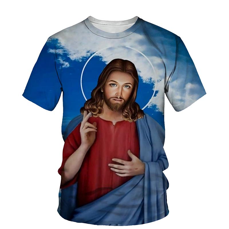Stampa 3D Gesù a maniche corte alla moda Una varietà di scelte Comoda  T-shirt girocollo acquista in modo economico — spedizione gratuita,  recensioni reali con foto — Joom