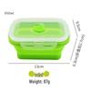 Portapranzo Pieghevole in Silicone per Conservazione Fresca - Contenitore Quadrato Portatile e Adatto per Esterni