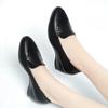 Fashion Women Fashion Light Weight Wedge Heel Comfort Spring & Autumn Shoes Lady Casual Sweet Home & Outside Black Leather Pumps E1419