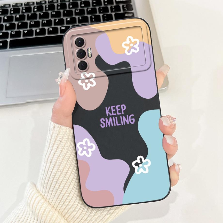 For Tecno Spark 8P KG7H KG7 KG7n Case Liquid Silicone Soft TPU Back Cover For Spark8P 8 P Phone Funda Gothic Black Night Bumper