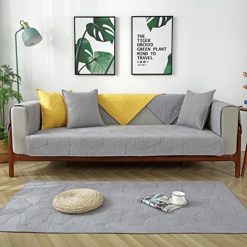 Washed Cotton Sofa Covers Universal for All Seasons Couch Mat Anti-slip Couch Protector Slipcover Removable Home Sofa Cushion
