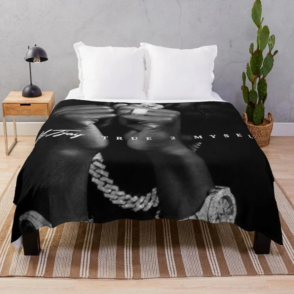 

lil true 2 red tjay Throw Blanket Sofa Quilt Furry Warm Blankets 75X95CM сливовий