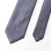 Emporio Armani men's tie, gray, 7.5cm wide, 100% silk, eagle and check pattern, 340075 2R612 00041, MADE IN ITALY [Used]