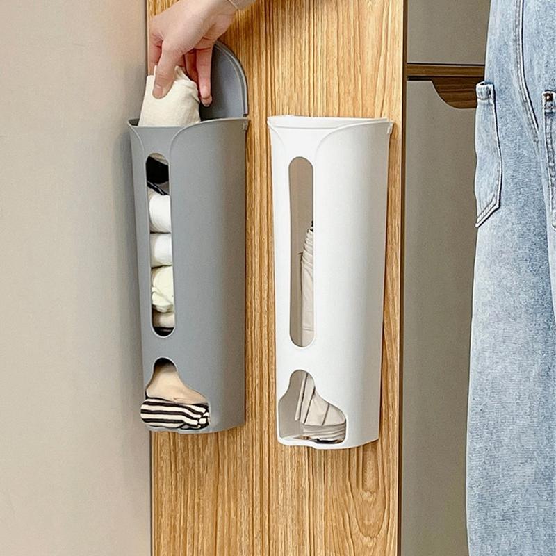 Nástěnný úložný box na spodní prádlo, samolepicí, prostorově úsporný, dávkovač odpadkových pytlů, jednoduchý styl, prachotěsný