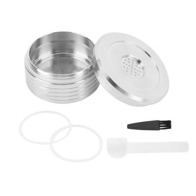 Stainless Steel Reusable Coffee Capsule Refillable Coffee Pod with Spoon Brush Heat Resistant