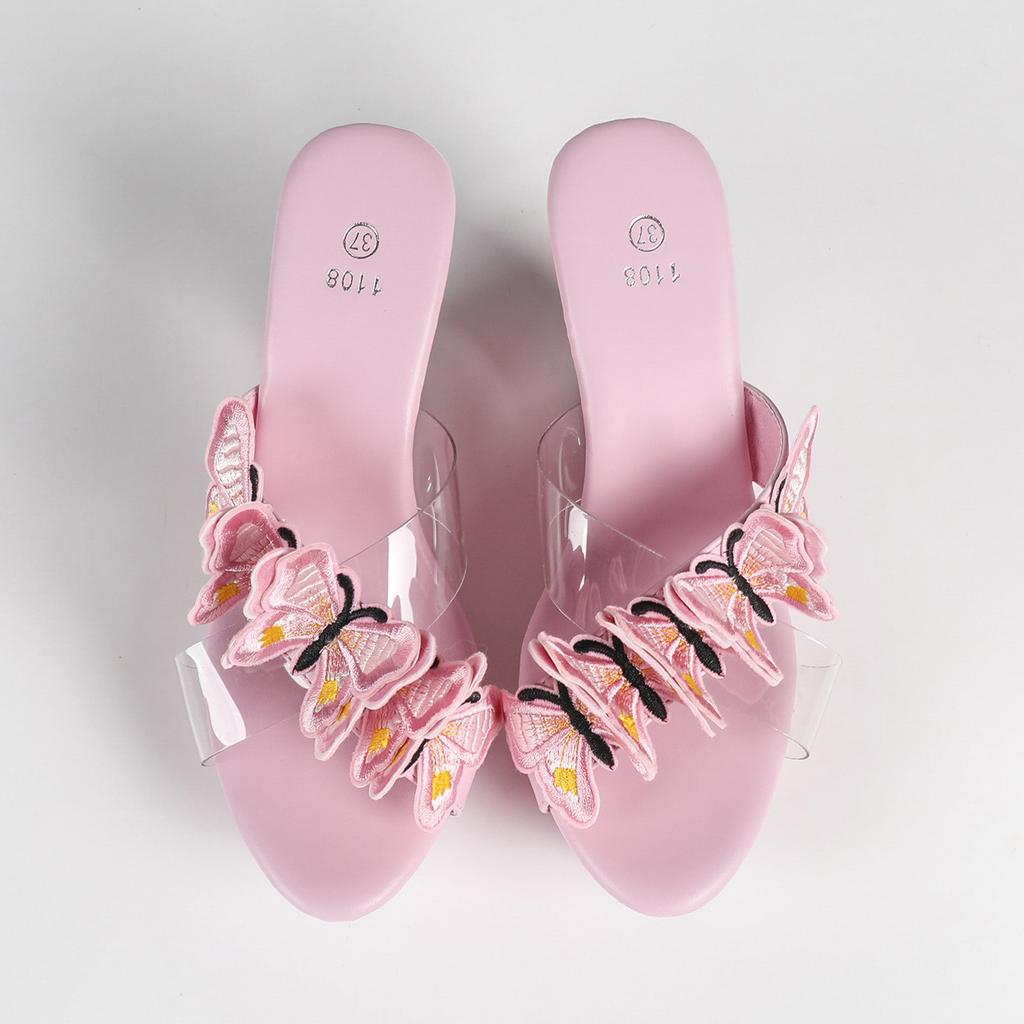 2026 New Women Wedge Heel Slide Sandals, Open Toe Platform Mules, Thick Sole High Heel Model Slippers, Plus Size