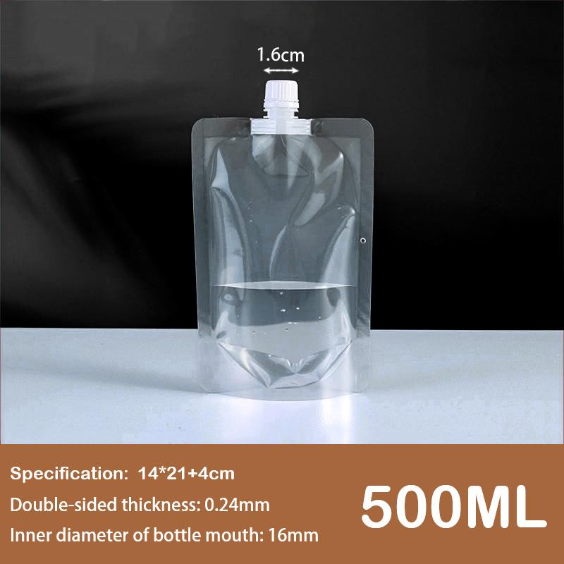 

Прозрачный носик Пакет для напитков Многоразовый Для путешествий на открытом воздухе Хранение зерна Портативные пакеты с носиком для вечеринки Фруктовый сок Пиво 1pcs