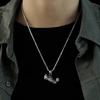 Football Shoe Pendant Necklace Boys Vintage Silver Color Hip Hop Punk Sports Style Stainless Steel Chain Fashion Man Jewelry