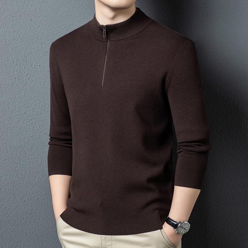 Men's Zip Stand Collar Pullover Sweater YTMTST6761
