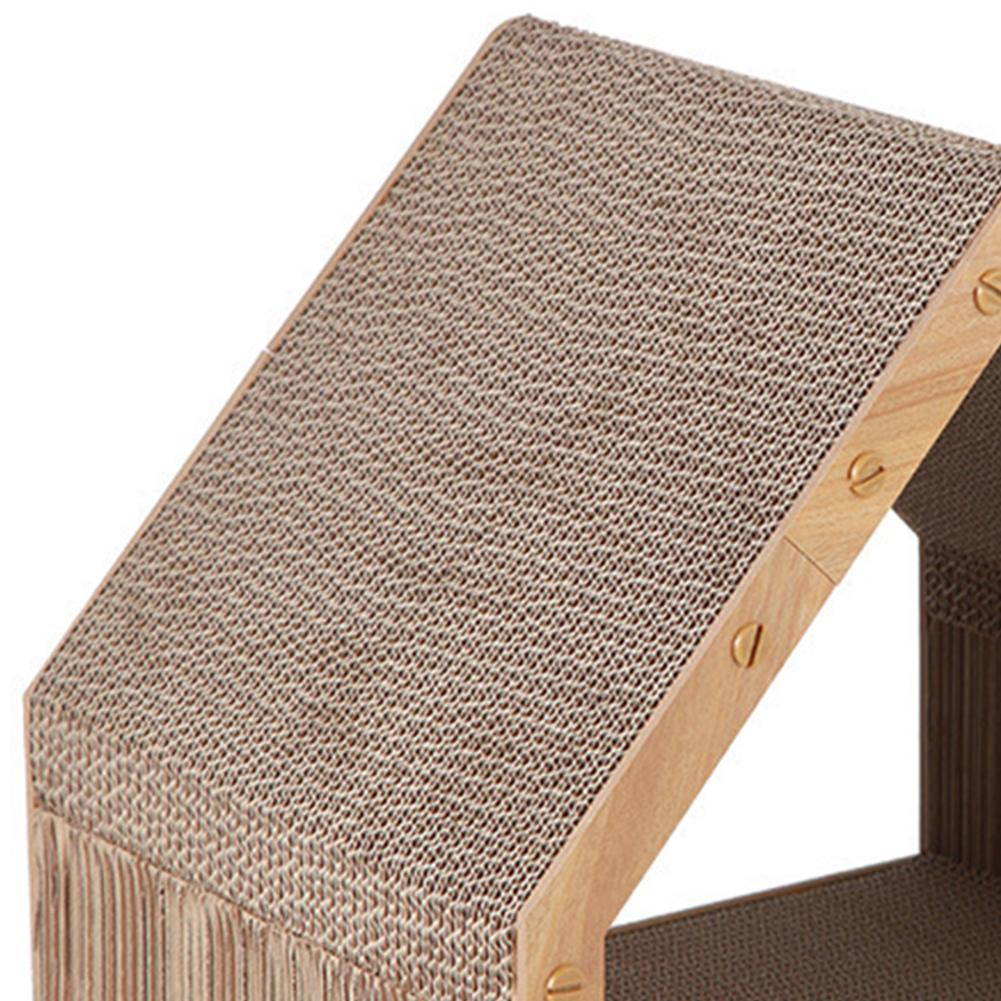 New Cardboard Cat Scratcher House for Indoor Cats & Kittens Vertical Cat Scratcher Scratching Board Pad Wooden Cat Sleeping Nest