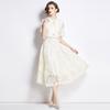 Noblewoman Lace Summer Dress: Elegant Crochet Embroidery for a Lady-like Temperament